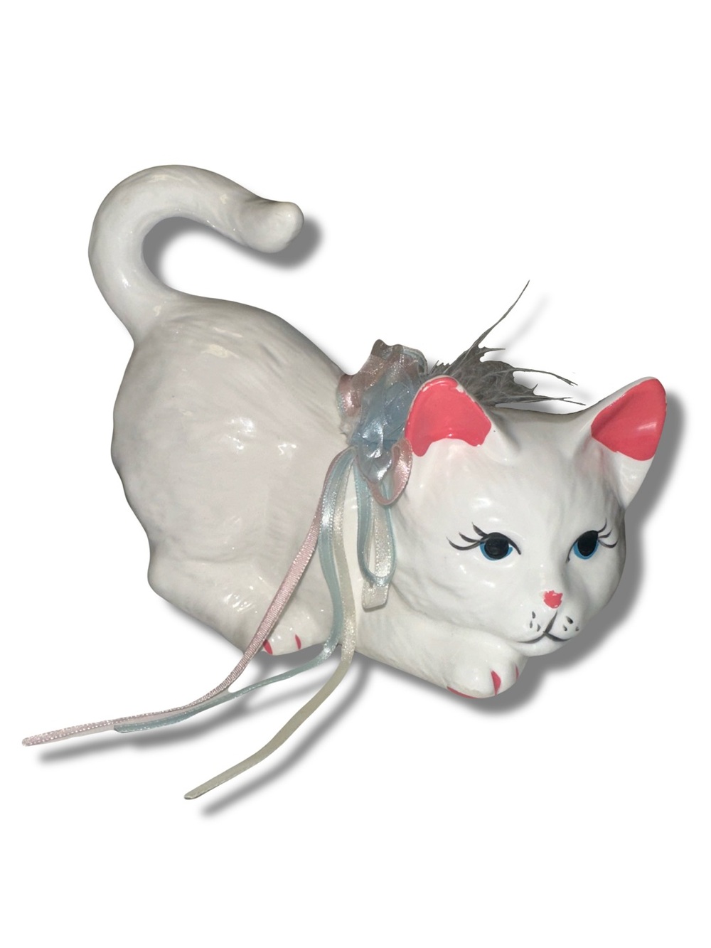Vtg Ceramic Cat Figurine